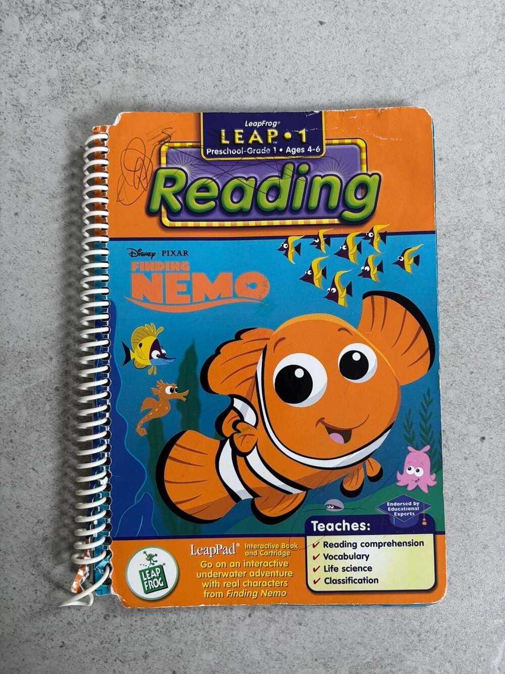LeapFrog Finding Nemo LeapPad Book Preschool-Grade 1 (JUST THE BOOK)